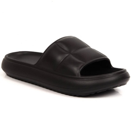 Pantofole da donna nere trapuntate con plateau Vinceza 48800 nero
