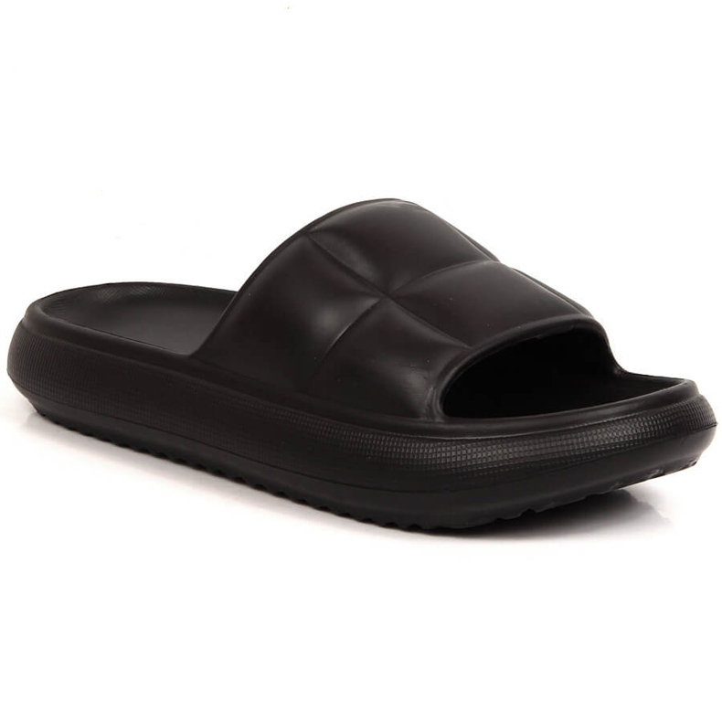 Pantofole da donna nere trapuntate con plateau Vinceza 48800 nero