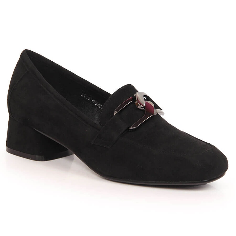 Scarpe basse in camoscio nero Vinceza 10869
