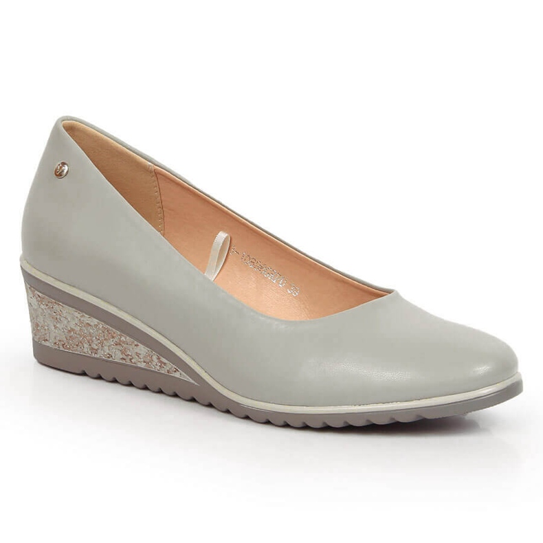Décolleté con zeppa grigie da donna Vinceza 10896 grigio