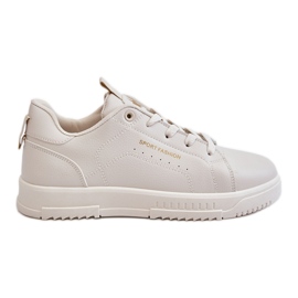 Scarpe Sportive Stringate Donna Beige Mikaela