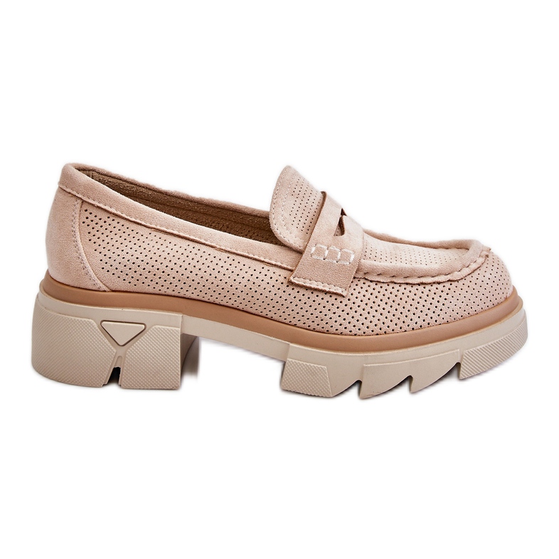 PM1 Mocassini Donna Senza tacco Beige Fletcher