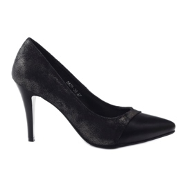 M.Daszyński Daszyński Donne Shiny Pompe DA28 Black nero