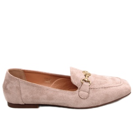 BM Mocassini con fibbia da donna Rhona Khaki beige