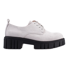 Scarpe stringate da donna in camoscio Shelovet nero