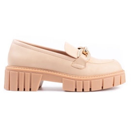 Scarpe con zeppa da donna beige