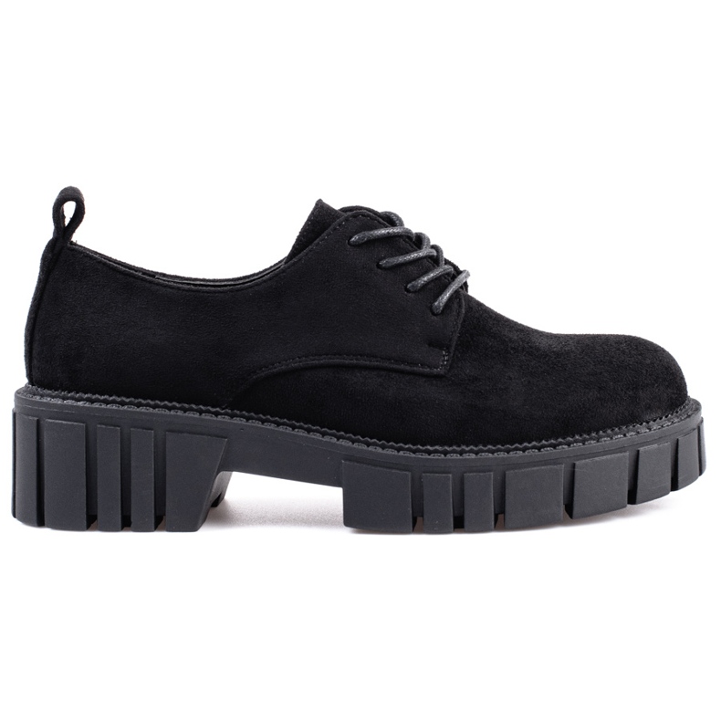 Scarpe stringate da donna in camoscio Shelovet nero