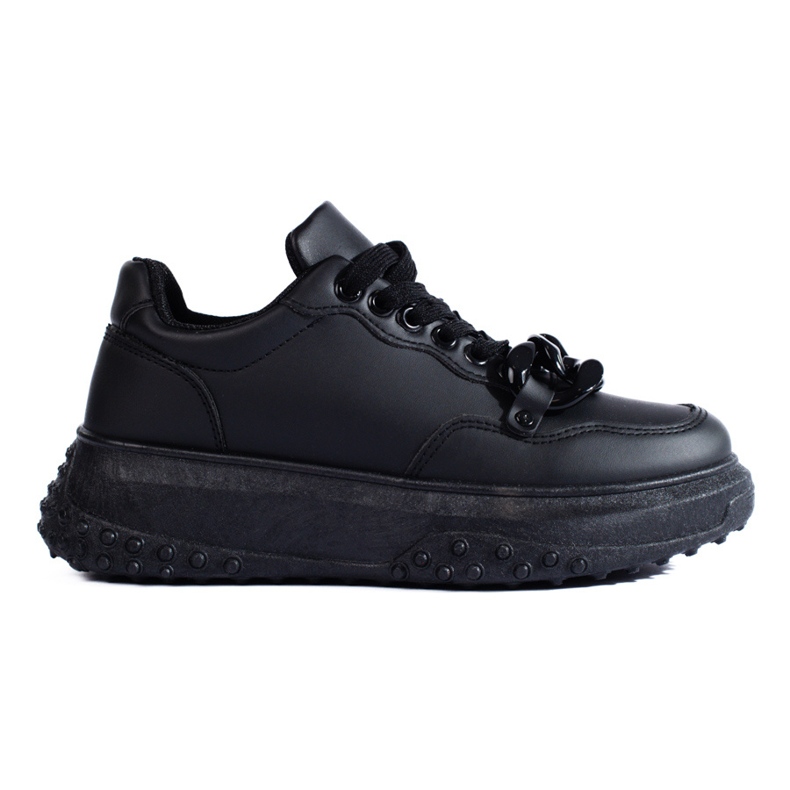 Sneakers nere da donna con catena Shelovet nero