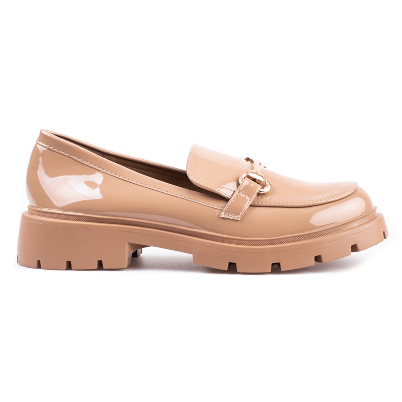 Scarpe Shelovet laccate marroni beige