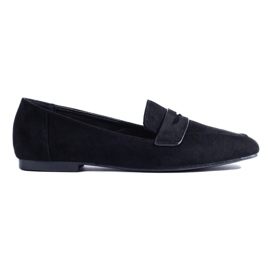 Mocassini da donna in camoscio nero di Shelovet