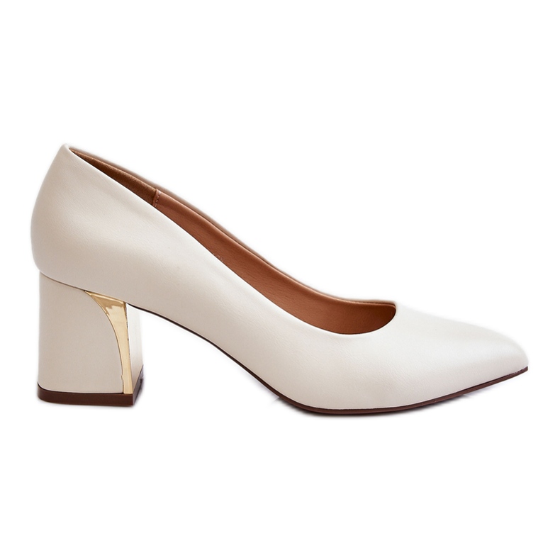 PS1 Décolleté Eleganti Su Un Tacco Beige Emma