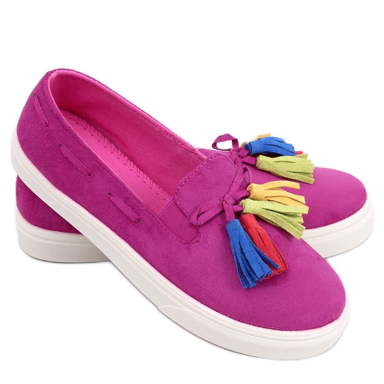 BM Salma Sneakers primaverili fucsia con nappine rosa