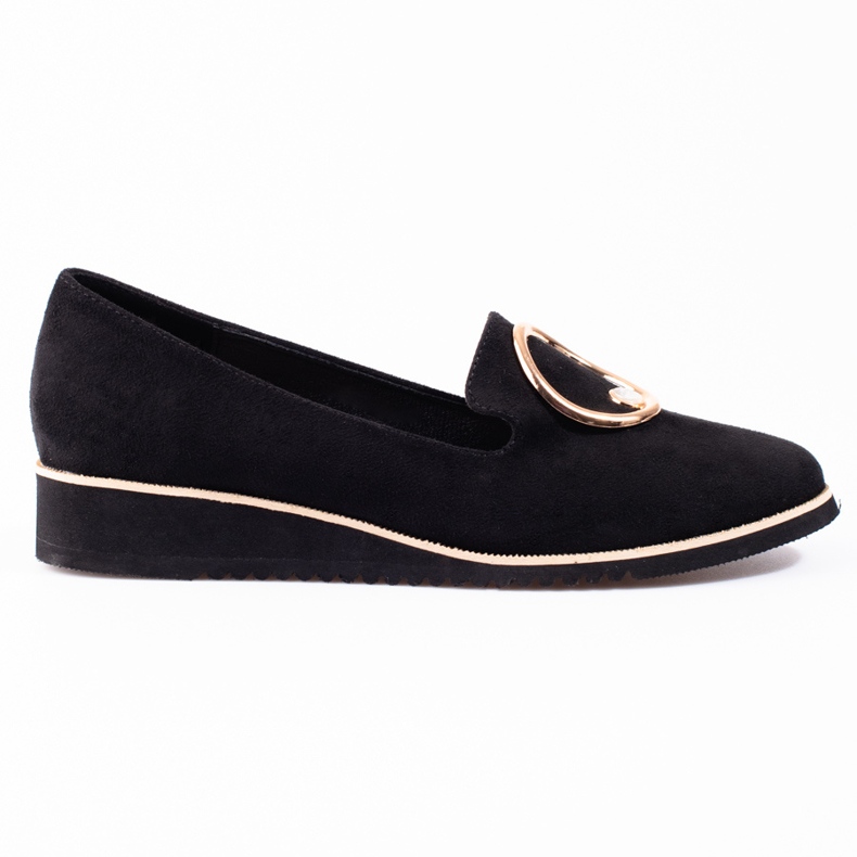 BM Mocassini da donna Shelovet in camoscio nero