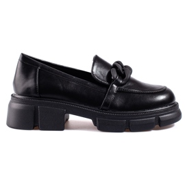 Goodin Mocassini da donna Shelovet con catena nera nero