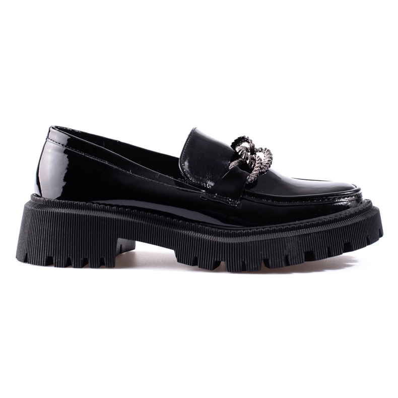 Mocassini neri da donna con plateau Shelovet nero
