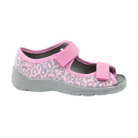 Befado scarpe per bambini sandali pantofole 969x092 rosa grigio