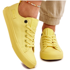 Sneakers basse classiche da donna Big Star LL274026 gialle giallo