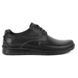 Kampol Scarpe casual da uomo in pelle 13/27 faccia nera nero