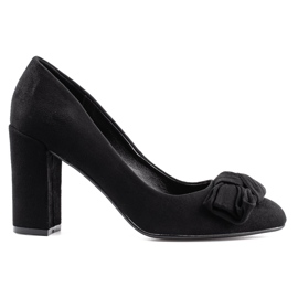 Décolleté da donna Shelovet sul palo con fiocco nero