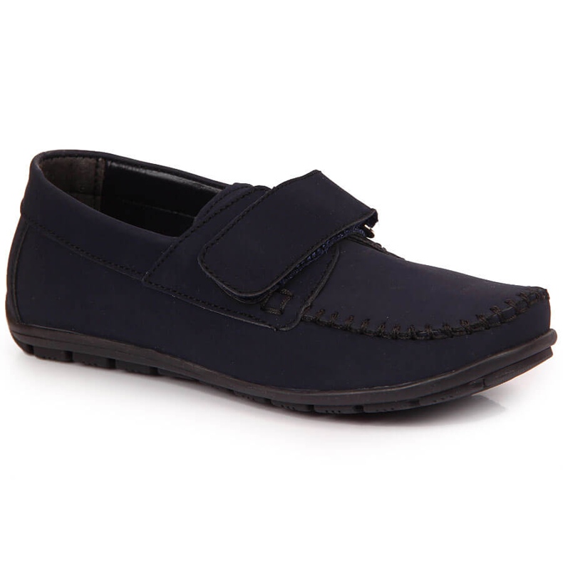 Mocassini da bambino con velcro blu navy Kornecki 6804
