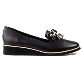 Goodin Scarpe da donna alla moda Shelovet realizzate in pelle ecologica nero