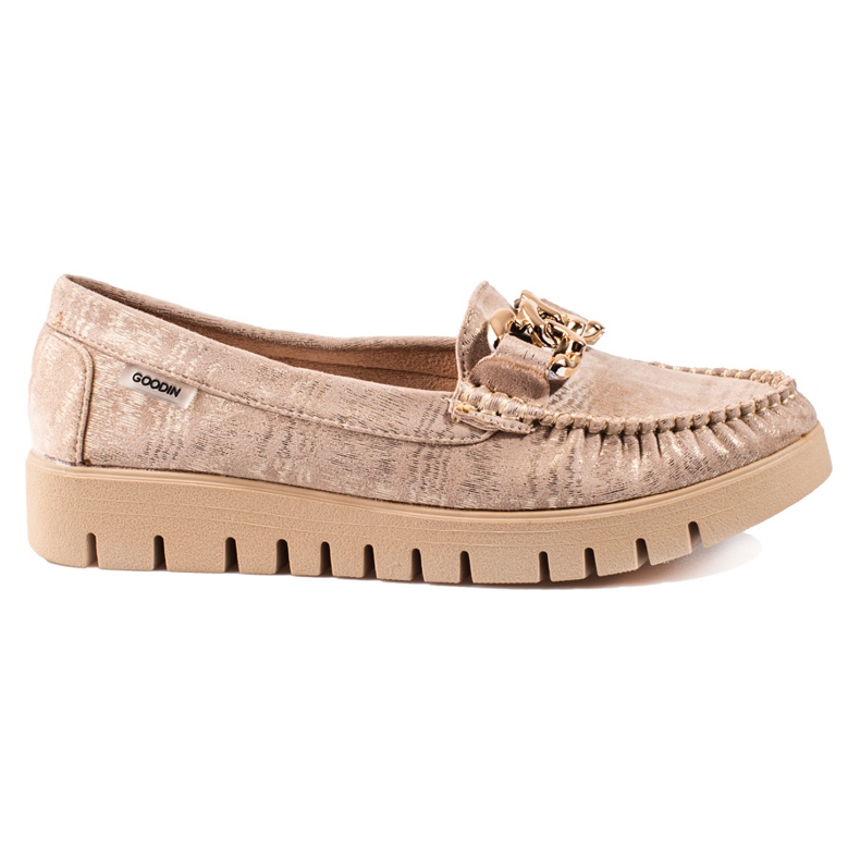 Goodin Mocassini da donna Shelovet oro-beige d'oro