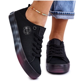 Sneakers da donna con plateau colorato Big Star LL274239 nere nero