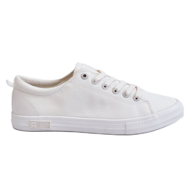 Sneakers basse lisce da donna Big Star LL274058 Bianche bianca