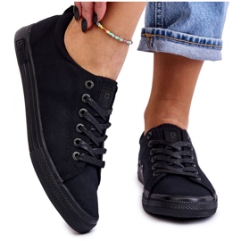 Sneakers basse lisce da donna Big Star LL274057 nere nero