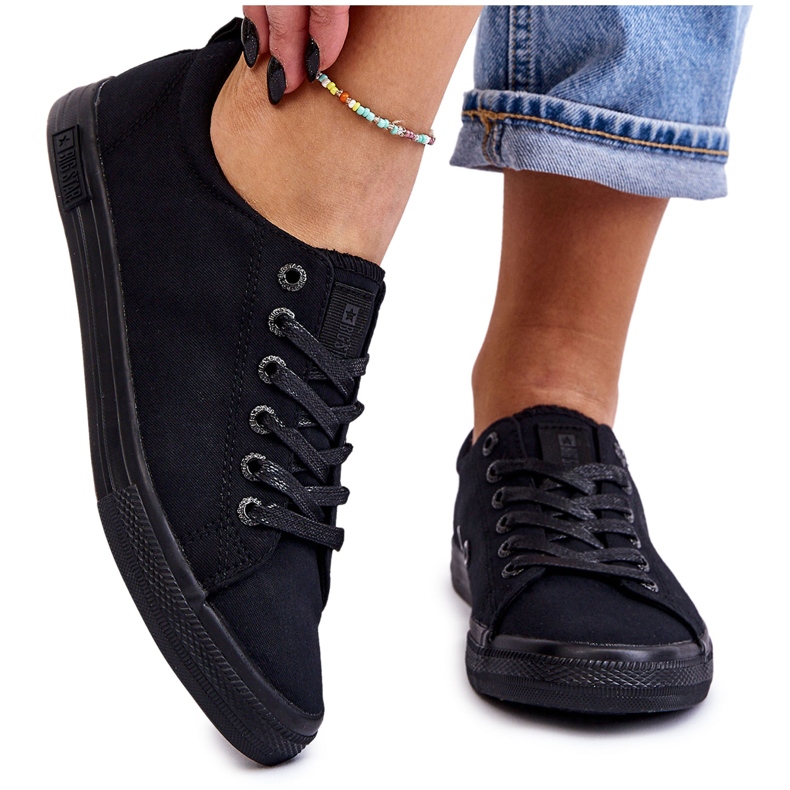 Sneakers basse lisce da donna Big Star LL274057 nere nero