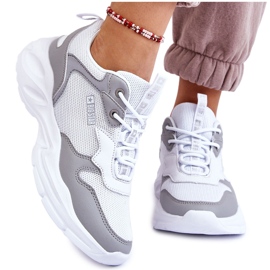 Scarpe Sportive Leggere Da Donna Big Star LL274375 Bianco-Grigio bianca