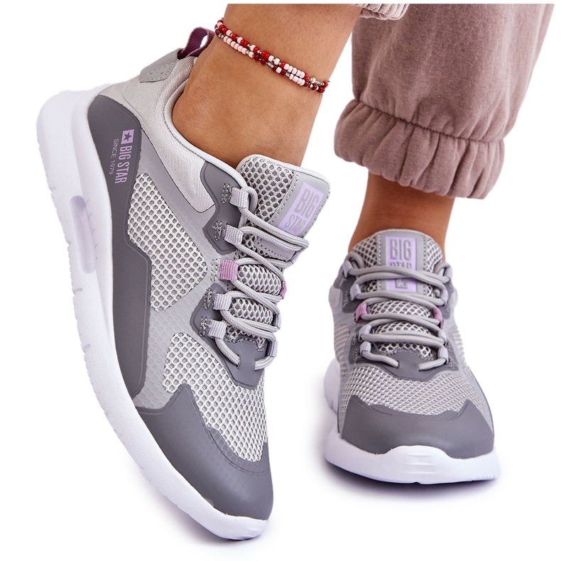 Scarpe Sportive Donna Sneakers Big Star LL274371 Grigio