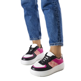 Sneakers rosa e nere da donna di Luzia nero