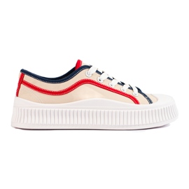 Sneakers bassa platform da donna Shelovet beige