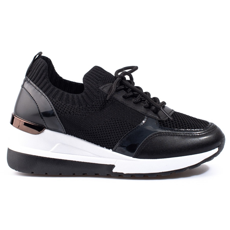 Sneakers da donna con tomaia flessibile nero