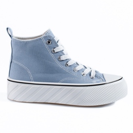 Sneakers alte Shelovet da donna di colore blu