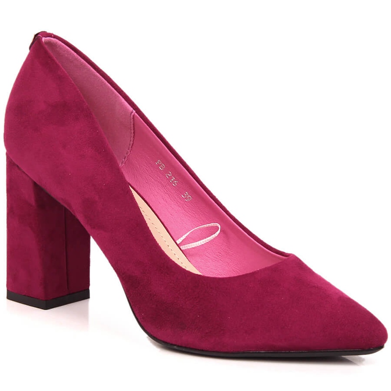 Décolleté a punta da donna in camoscio Sergio Leone PB216 rosa