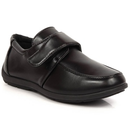 Scarpe da comunione formali per bambino American Club 52/23 nere con velcro nero