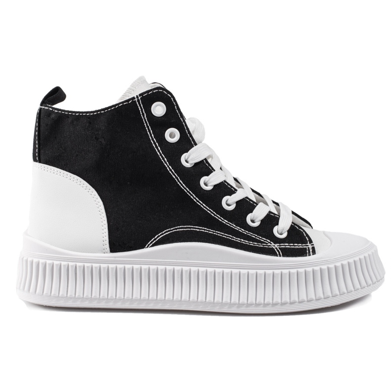 Shelovet sneakers da donna alte bianche e nere bianca nero
