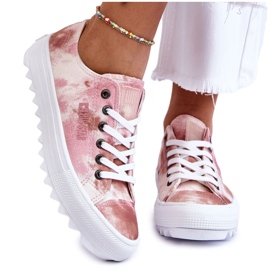 Sneakers basse alla moda Big Star LL274044 Rosa-Beige bianca