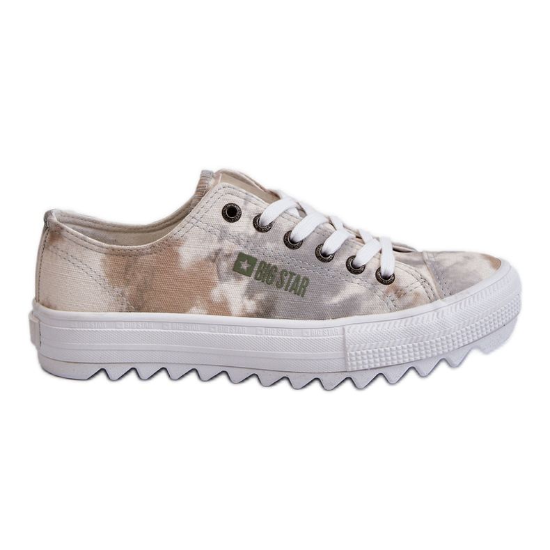 Sneakers basse alla moda Big Star LL274043 Bianche e Grigie beige