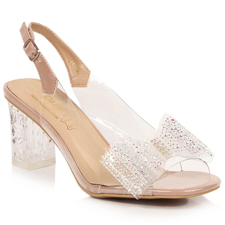 Sandali trasparenti da donna con zirconi rosa D&amp;A MR-K1
