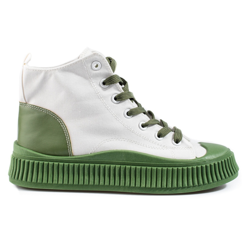 Shelovet sneakers da donna alte bianche e verdi bianca verde