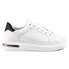 Scarpe sportive da donna Shelovet bianche con motivo bianco
