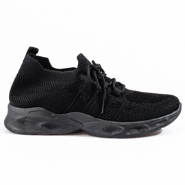 Shelovet scarpe sportive in tessuto nero