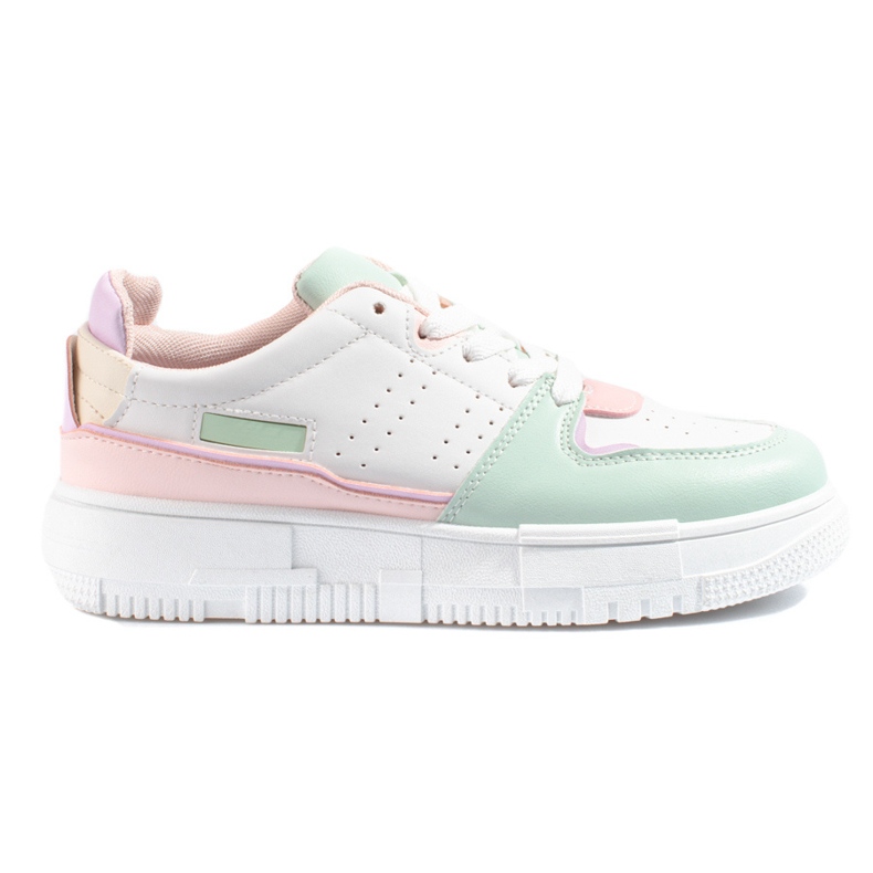 Sneakers pastello Shelovet da donna bianca multicolore