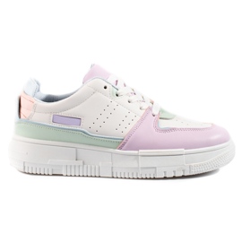 Sneakers da donna Shelovet pastello bianco multicolore