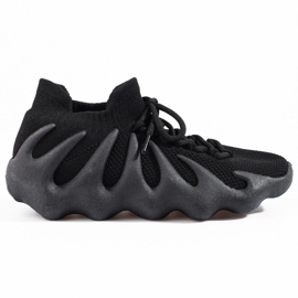 Scarpe sportive da donna Shelovet con suola nera alla moda nero
