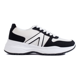 Scarpe sportive da donna beige e bianche di Shelovet bianco nero