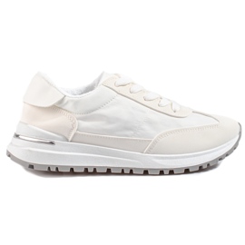 Shelovet scarpe sportive da donna leggere bianche bianca